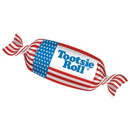 Flag Tootsie Rolls - 2 LB - Patriotic Candy - Red White and Blue Candy - Perfect for Fourth of July - ABOUT 133 PICES-2 Pounds