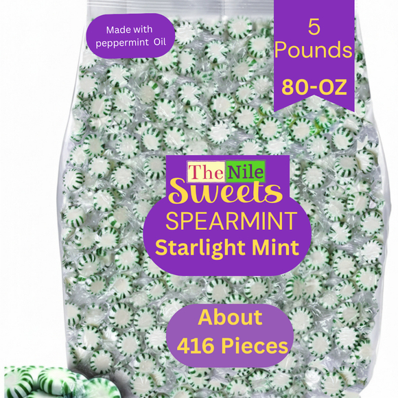 Starlight Mints Spearmint  Bulk  5 lb by The NILE SWEETS