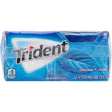 Trident Original Flavor Sugar Free Gum, 12 Packs of 14 Pieces (168 Total Pieces)