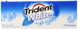 Trident White Sugar Free Gum (Peppermint, 16-Piece, 9-Pack)