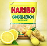 Haribo Gummy Candy, Ginger Lemon, 4-Ounce (Pack of 12)