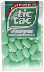 Tic Tac Mint, Wintergreen, PACK OF 24 -Fresh Breath Mints, Perfect Candy Easter Egg and Basket Stuffers, 24 Count