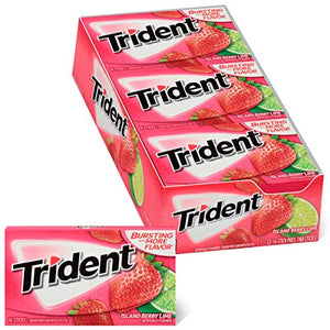 Trident Island Berry Lime Sugar Free Gum, 12 Packs of 14 Pieces (168 Total Pieces)