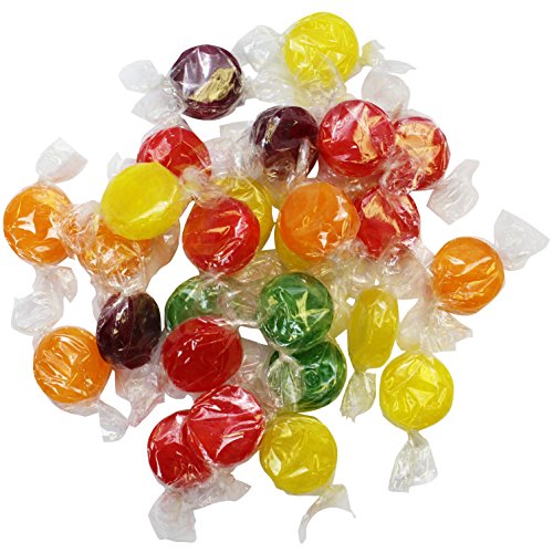 Assorted Fruit button Flavored Hard Candy - 4 LB Bulk Candy classic
