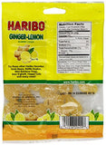 Haribo Gummy Candy, Ginger Lemon, 4-Ounce (Pack of 12)