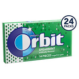 Orbit Spearmint Sugarfree Gum, (Pack of 24)