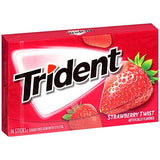 Trident Sugar Free Gum, Strawberry Twist, 12 Pack