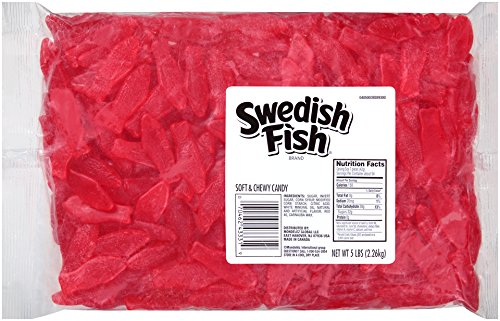 Swedish Fish Soft & Chewy Candy, Red, 5 Pound Bag