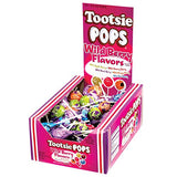 Tootsie Pops Assorted Wild Berry Flavors with Chocolatey Center, 3.75 Pound, 100 Count Halloween Candy Giveaway Box Peanut Free, Gluten Free