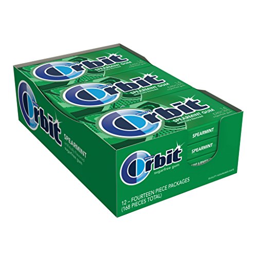 Orbit Spearmint Sugarfree Gum, 14 Pieces (12 Pack)