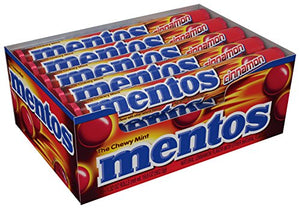 Mentos Chewy Mint Candy Roll, Cinnamon,  Candy, 1.32 ounce/14 Pieces (Pack of 15)