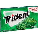 Trident Sugar Free Gum Spearmint, 14 ct (Pack of 12)