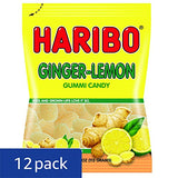 Haribo Gummy Candy, Ginger Lemon, 4-Ounce (Pack of 12)