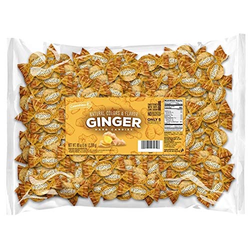 Colombina  Ginger Candy- 5 Pounds - Ginger Candy Bulk - Ginger Ball Hard Candy
