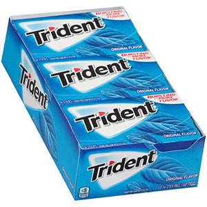 Trident Sugar Free Gum Original, 14 ct (pack of 12)