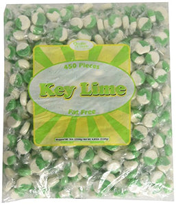 Key Lime Green & White Hard Candy Discs - 5 Lb. Bag