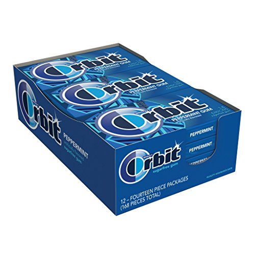 Wrigley's Orbit Gum, Peppermint, 14 count,  (Pack of 12)