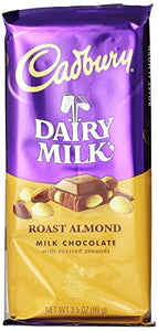 CADBURY DAIRY MILK Roast Almond Chocolate 3.5 Ounce Package (Pack of 14)