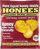 Honees Honey Filled Cough Drops - 20-Piece Pack of 12 Menthol-Free Lozenges | Temporary Relief from Cough | Soothes Sore Throat | All Natural
