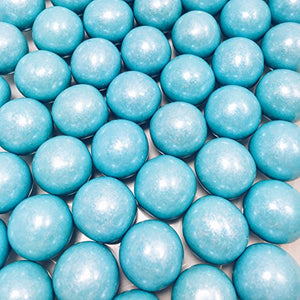 Large 1 Light Blue Shimmer Gumballs - 2 Pound Bags - About 120 Gumballs Per Bag - by The Nile Sweets