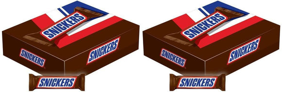 Snickers XYPGTLSQ Singles Size Chocolate Candy Bars, 1.86-Ounce Bar, 2 Boxes (48 Count/Box)