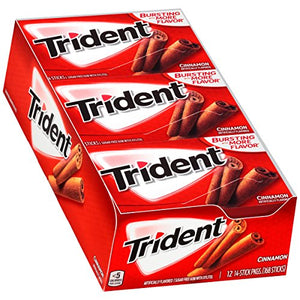 Trident Sugar Free Gum Cinnamon, 14 ct (pack of 12)