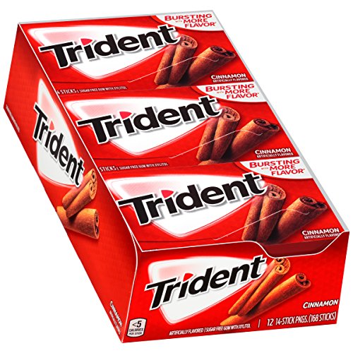 Trident Sugar Free Gum Cinnamon, 14 ct (pack of 12)