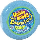 Hubba Bubba Sour Blue Raspberry Bubble Gum Tape, 2 ounce (Pack of 12)