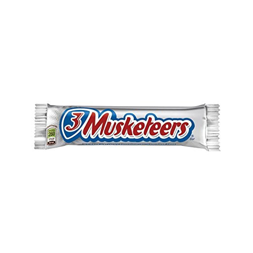 MARS 3 MUSKETEERS Chocolate Singles Size Candy Bars 1.92-Ounce Bar 36-Count Box