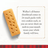 Walker’s Pure Butter Shortbread Fingers - 2-Count Snack Packs (Pack of 24) - Authentic Shortbread Cookies from Scotland