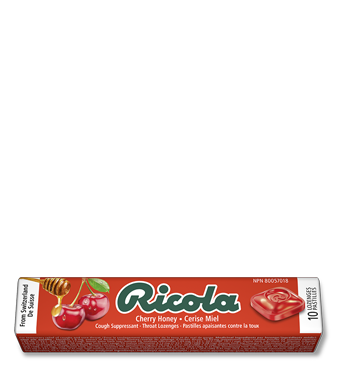 Ricola Swiss Herb Lozenges Cherry-Honey 24 Sticks (10 Drops per Stick)