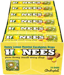 HONEES , Cough Drops, Honey Lemon, Pack of 24, Size 9 CT